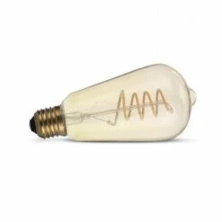 MIIDEX LIGHTING Ampoule Led COB FILAMENT SPIRALE 4W (35W) E27 Blanc Chaud 2700°K Golden