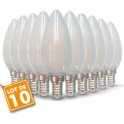 ECLAIRAGE DESIGN Lot De 10 Ampoules LED E14 Opaque 4W Eq 40W 470lm | Température De Couleur: Blanc Neutre 4000K
