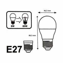 SILAMP Ampoule LED E27 8W 220V G45 300° (Pack De 10) - Blanc Froid 6000K - 8000K -Pas Cher Ampoule LED Boutique 9954990 4